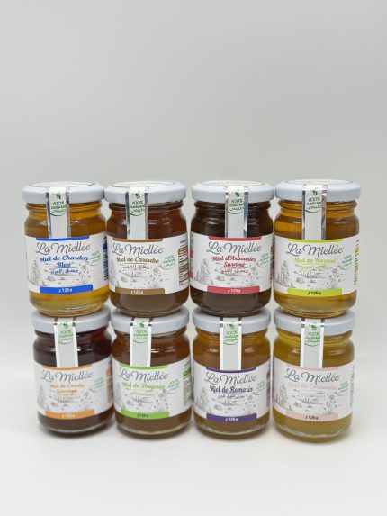 Collection Prestige – 8 Miels Rares (125 g) – 1 kg